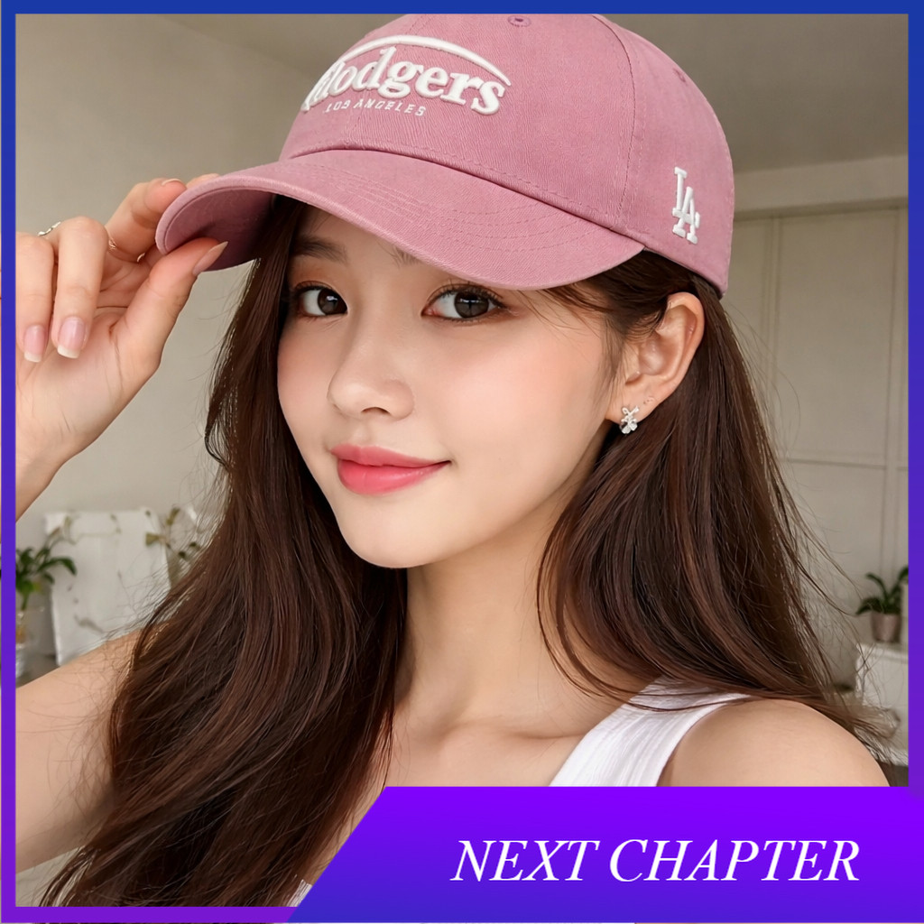 K MLB Vintage Washing Curve Logo Unstructured Ball Cap Cotton