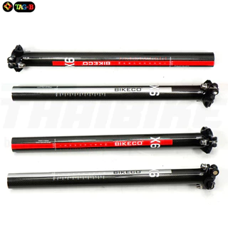 หลักอานจักรยานแบบตรงฟูลคาร์บอน BIKECO X6 27.2 30.9 31.6 400มม.