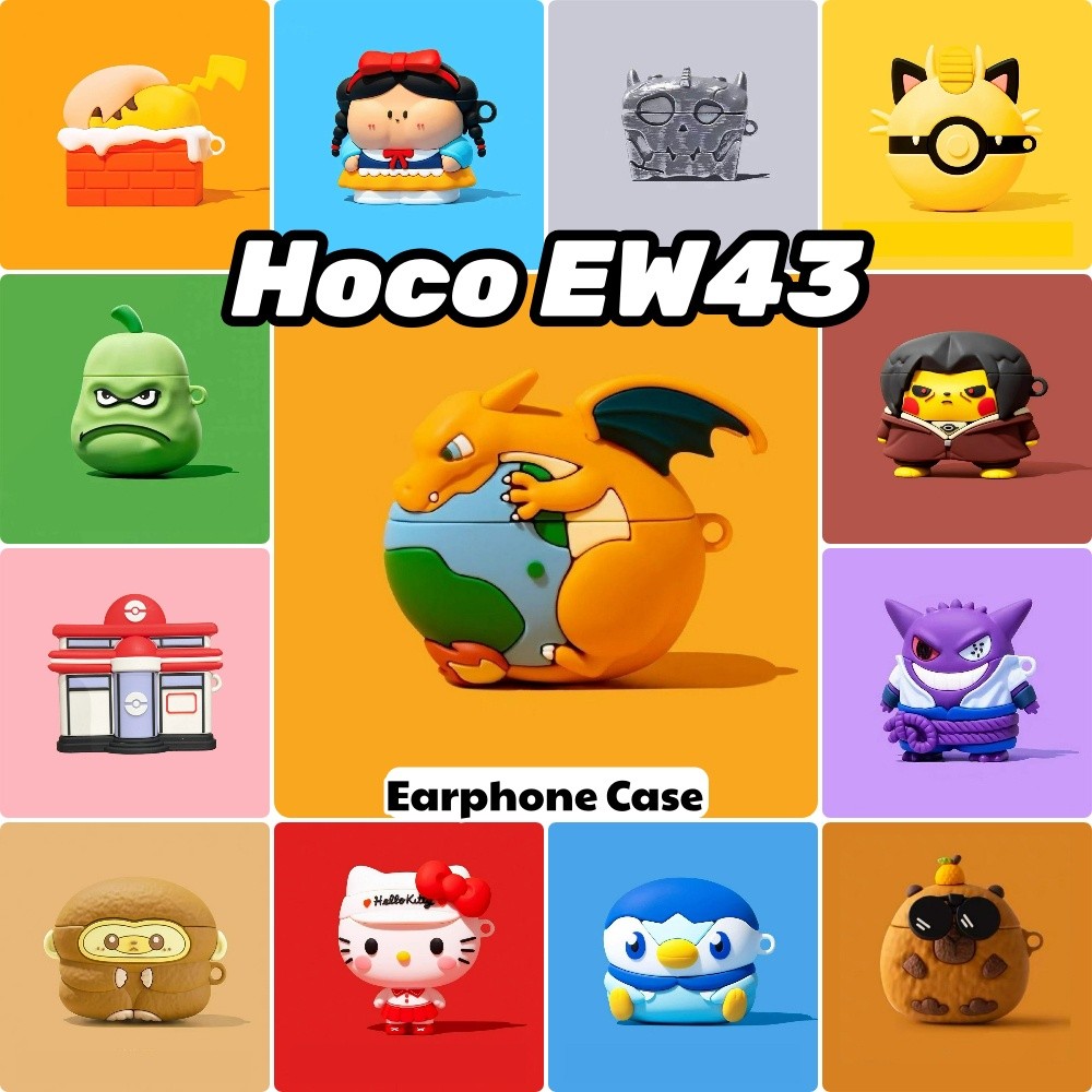 Case HomeFor Hoco EW43 Case Casing Soft Silicone Trend Cartoon Charizard Headphone Case Cover