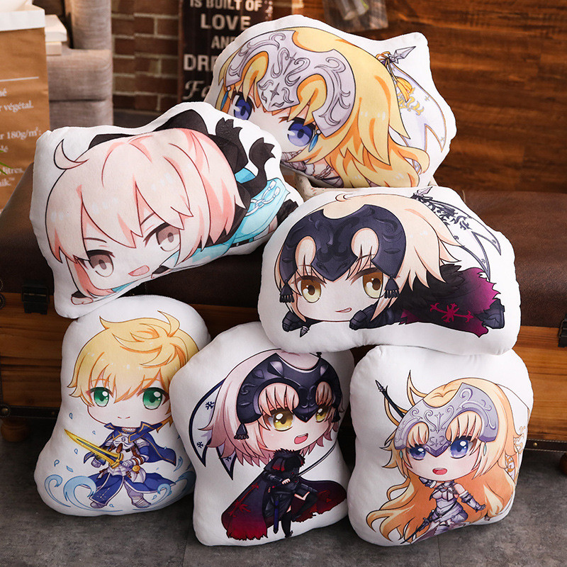 FGO สองมิติ Fate Merchanedise Joan of Arc My King saber Merlin ตุ๊กตาตุ๊กตา Fate หมอน