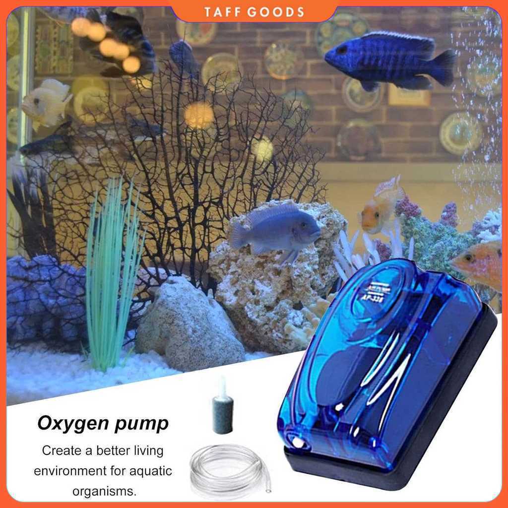 TEQIANG Aquarium ปั๊มออกซิเจน Aerator ปั๊มออกซิเจน 60L ถังปลา 3.5W - AQ-708A