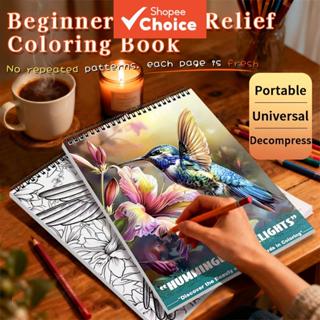 SMOOTH SPRING WISHES A4 หนังสือระบายสีผู้ใหญ่ 50 ผ้าพันแผล H…