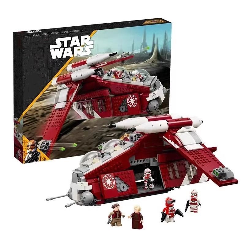 ใช้งานร่วมกับ Star Wars Coruscant Guard Guards Gunship 75354 ประกอบอาคารบล็อกของเล่นเพื่อการศึกษาของ