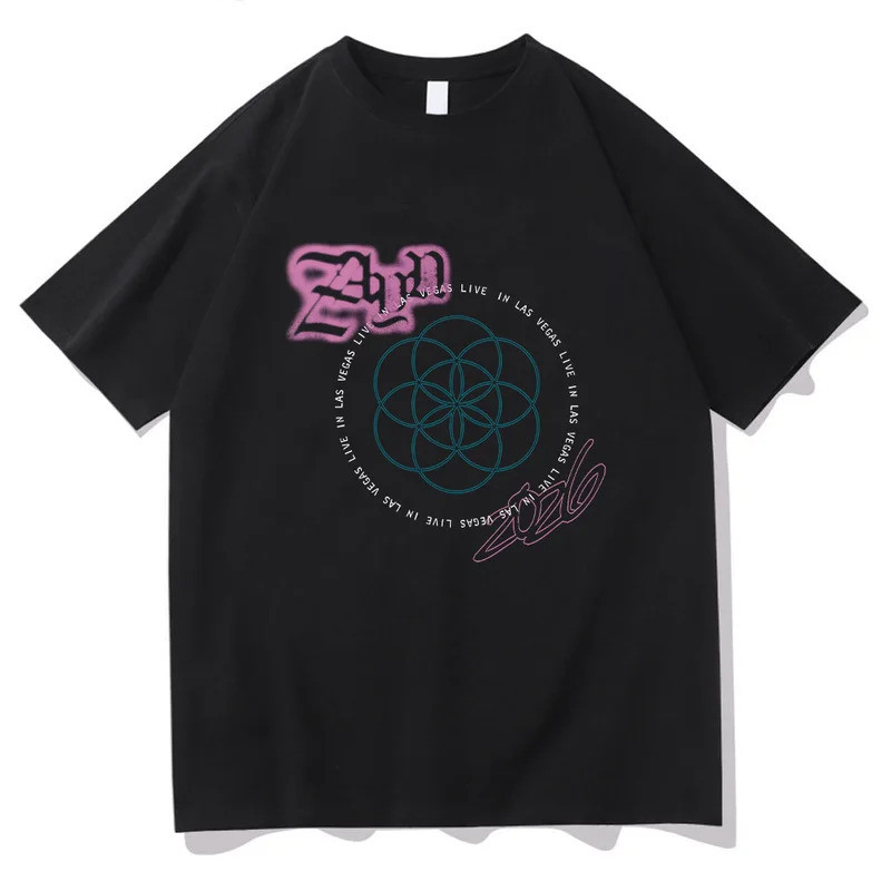 เสื้อยืด Zayn Malik Vegas Mandala Tee Zayn Tour 2026 เสื้อผ้าลายกราฟิก แขนสั้น ผ้าฝ้าย คุณภาพสูง เสื
