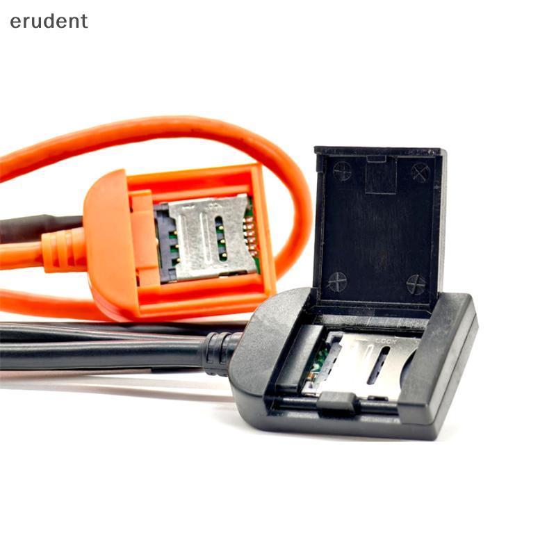 Erudent ซิมการ์ดสล็อตอะแดปเตอร์สําหรับวิทยุ Android มัลติมีเดีย Gps 4G 20pin สายเชื่อมต่อรถ Accsesiesies สาย Replancment Part ใหม่