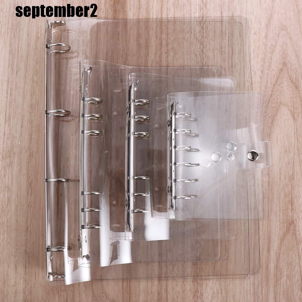 SEPTEMBER แหวนใบหลวม A4/A5/A6/A7 อุปกรณ์สํานักงานโฟลเดอร์พลาสติกใส Planner