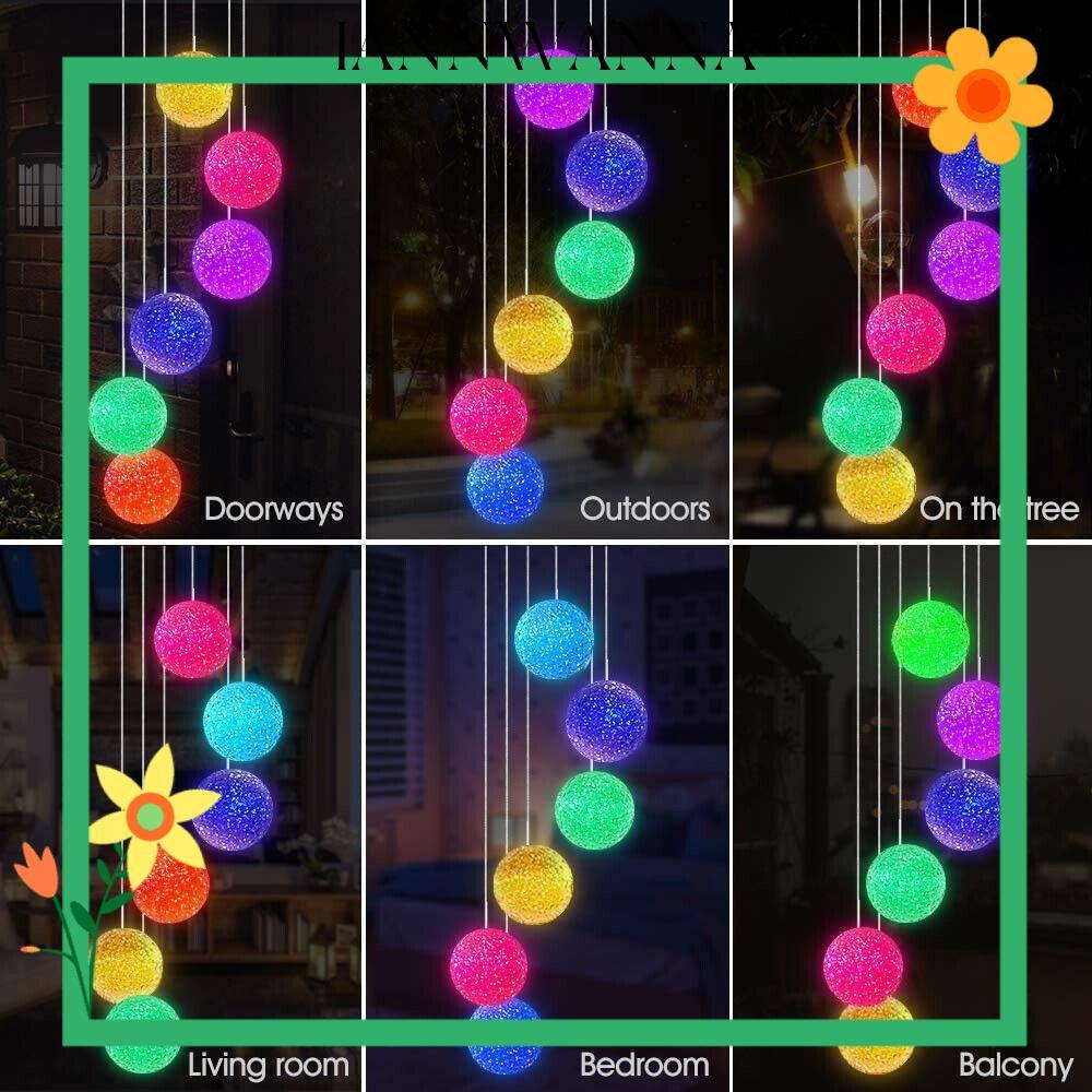 IANNWANA Wind Chimes กันน้ํา Wind Chimes กระดิ่งลมกลางแจ้ง Light Wind Chimes Light