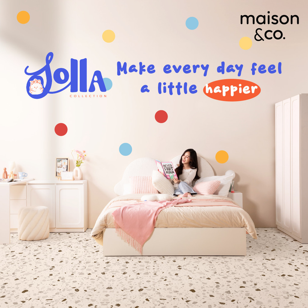 SB Design Square  ชุดห้องนอน เตียง 5ฟุต รุ่น Basic & ตู้เสื้อผ้าบานเปิด รุ่น Solla + โต๊ะอเนกประสงค์