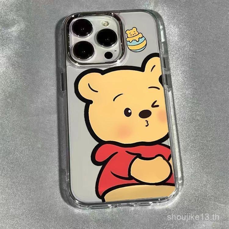 SAMSUNG Pooh สติกเกอร์กรอบโลหะเคสโทรศัพท์สําหรับSamsung S23 S21 S22 S24 S25 S20 S20FE S25FE S24PLUS 
