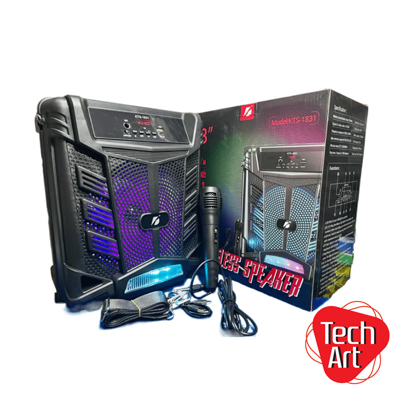 ลำโพงบลูทูธ KBroad รุ่น KTS-1831 เสียงดัง แถมไมค์ มีสายสะพาย พกพาง่าย