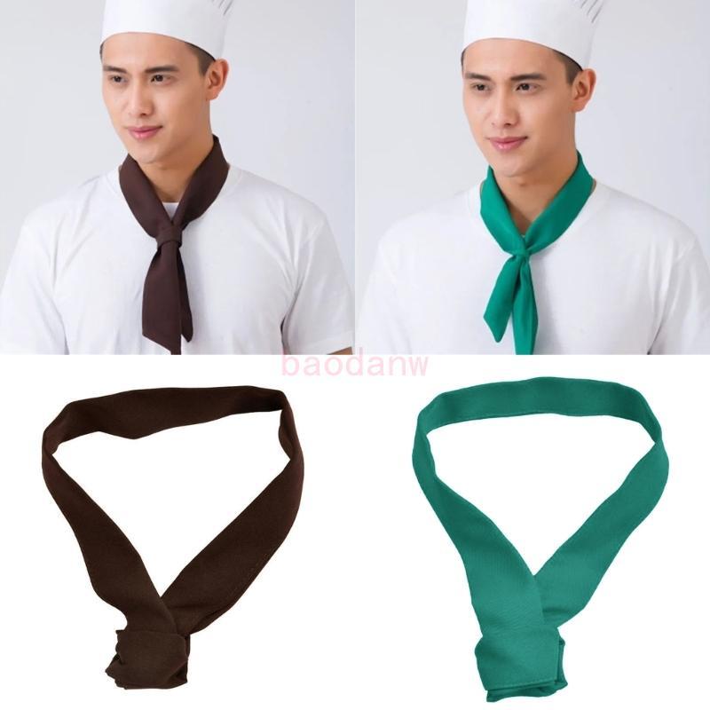 BDW Chefs ผ้าพันคอเหงื่อ Moisture Wicking Neckerchief เนคไทคอสําหรับห้องครัวและจัดเลี้ยงพนักงานเครื่