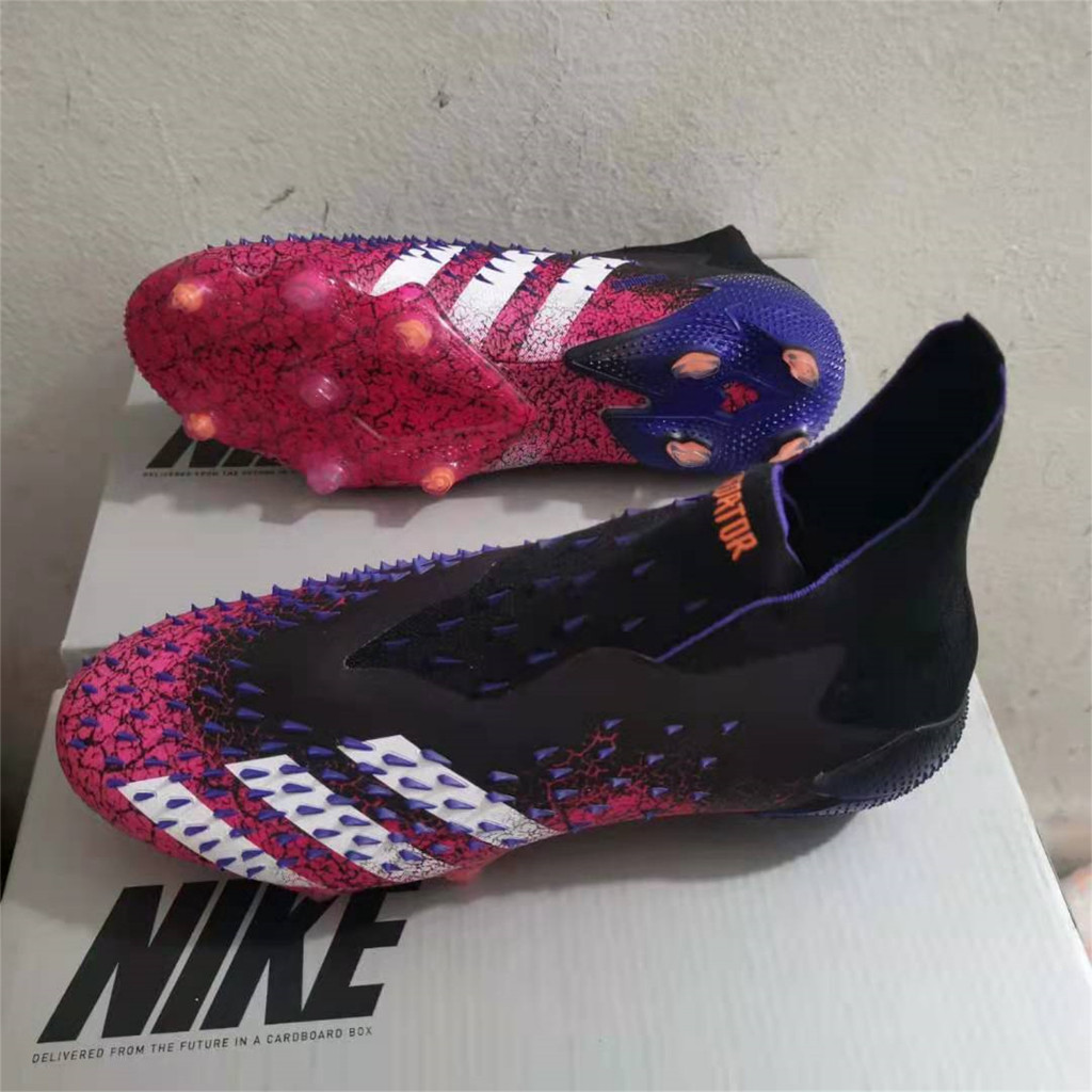 PREDATOR FREAK + FGsize：36-45 soccer shoes for kids/soccer shoes for women and men Outdoor Knitting 