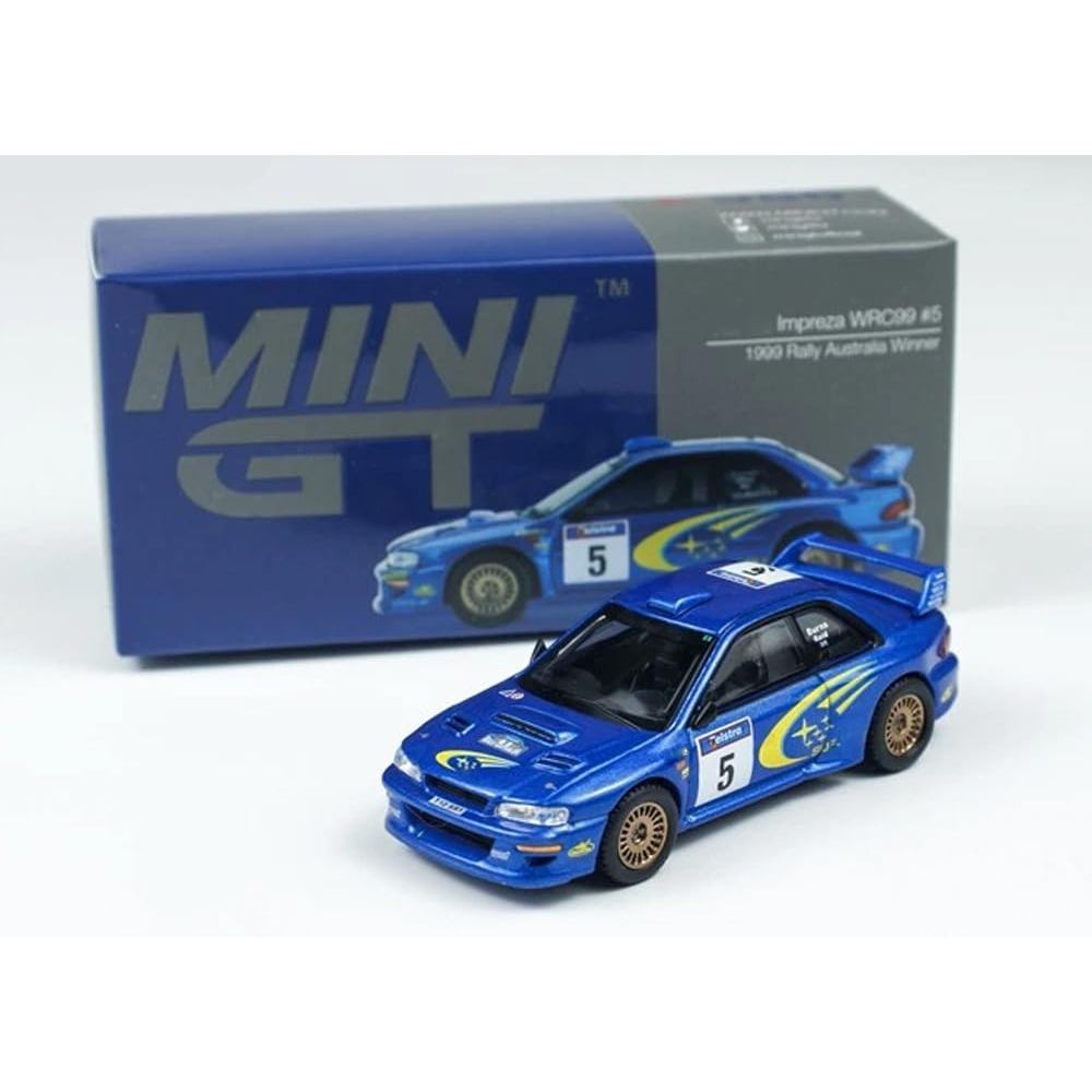MINI GT 1:64 Scale MiJo TOYS - Subaru Impreza WRC99 #5 Winner 1999 Rally Australia - Australia Exclu