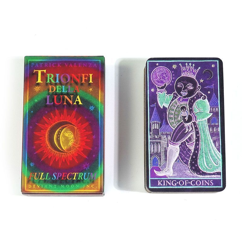[คลังสินค้าพร้อม] Evil Moon Rainbow Marseille Tarot Card เกมกระดานภาษาอังกฤษการ์ดเกม Trionfi Delana 