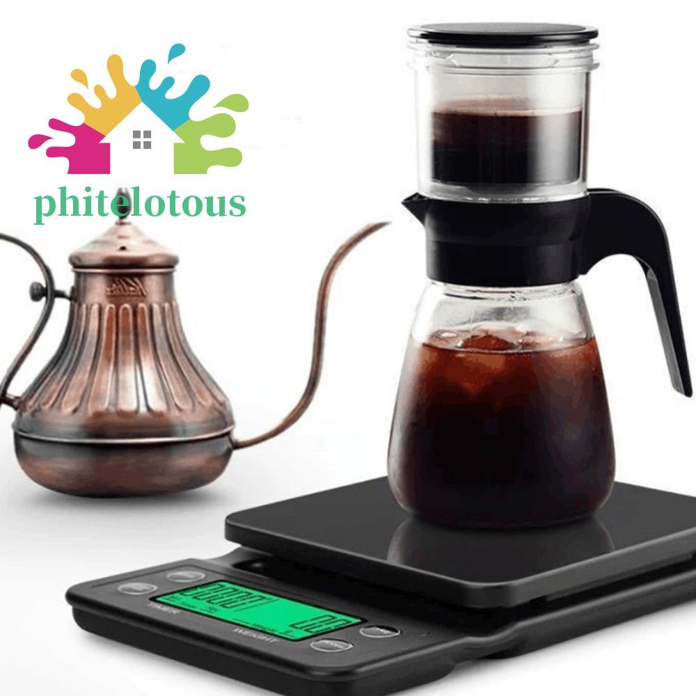 ❤ Phitelotous 5/3kg Electronic Digital Kitchen Scale ความแม่นยําสูงวัด LCD Kitchen Coffee Scale พร้อ