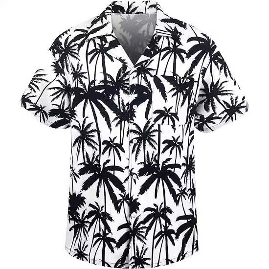 D数码印花时尚夏款休闲印花夏威夷衬衫男士度假海边D Digital Printing Fashion Summer Casual Printing Xia Weibzwdkg12345零食旗舰店202