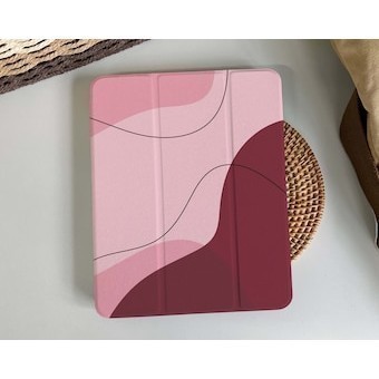 Raspberry Red Block Magnetic Smart Case Cover เคส iPad 9, เคส iPad Mini 6 iPad Air iPad Pro 2021, เค