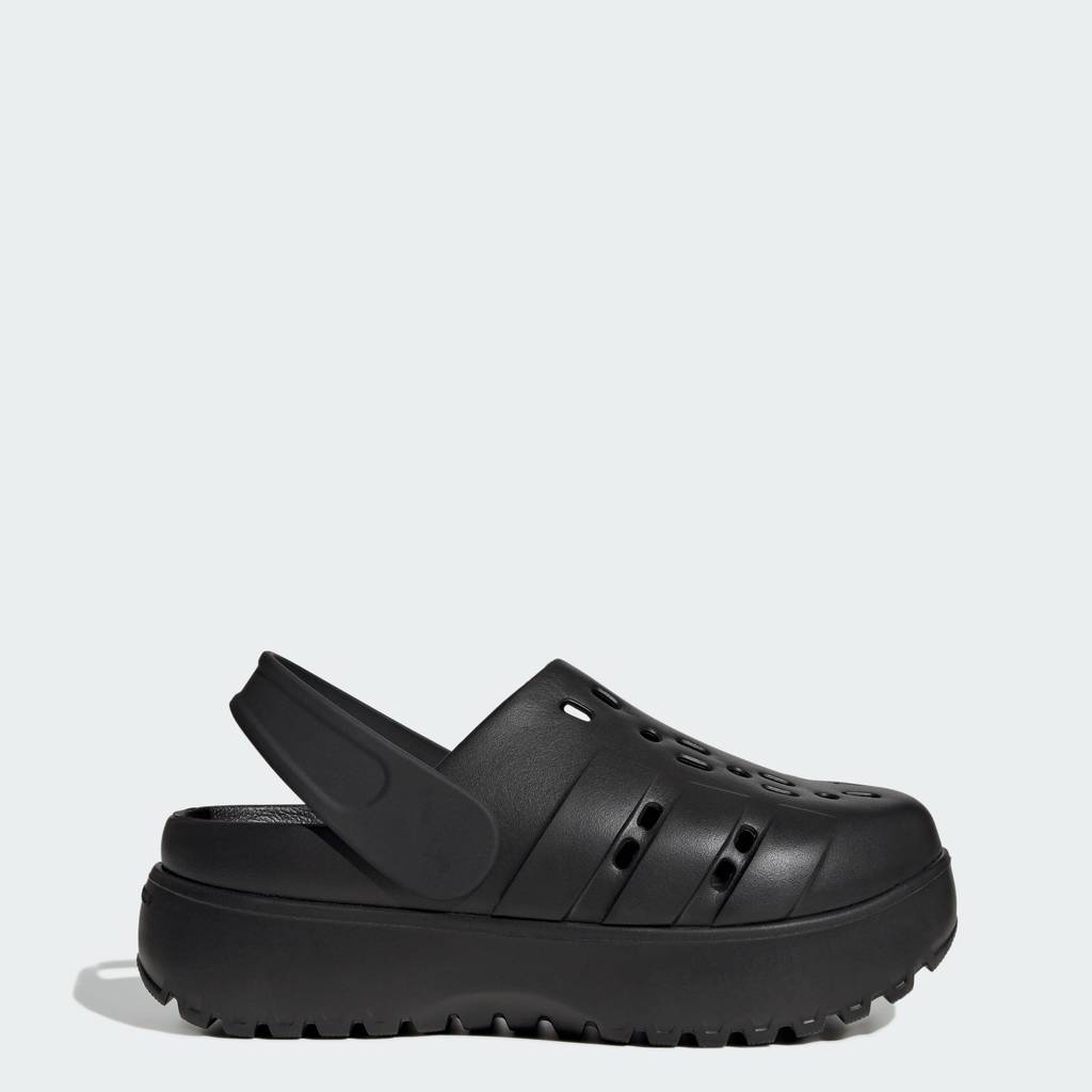 adidas ว่ายน้ำ & ไลฟ์สไตล์ รองเท้าคล็อกทรงหนา Adilette ผู้หญิง สีดำ JP9577