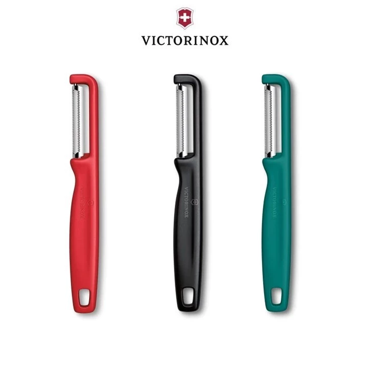 Victorinox Iota Peeler Serrated Double Edge มีดปอก มีดปอกเปลือก ผักและผลไม้ มีดปอกผลไม้ แบบใบมีดหยัก (6.0943)