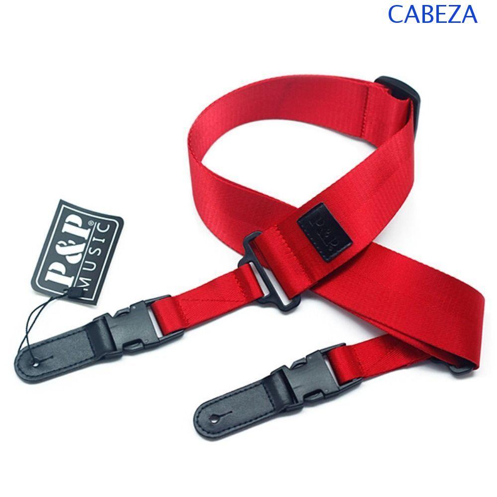 CABEZA สายกีตาร์ ไนลอน ปรับได้ เข็มขัดกีตาร์ไฟฟ้า สายไหล่ สีสัน Universal สําหรับพื้นบ้านและไฟฟ้า