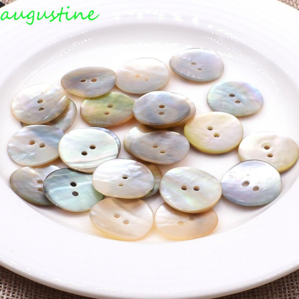 AUGUSTINE Mother of Pearl DIY Delicate สําหรับเสื้อคลุมคาร์ดิแกน 2 หลุมตกแต่งเครื่องแต่งกาย