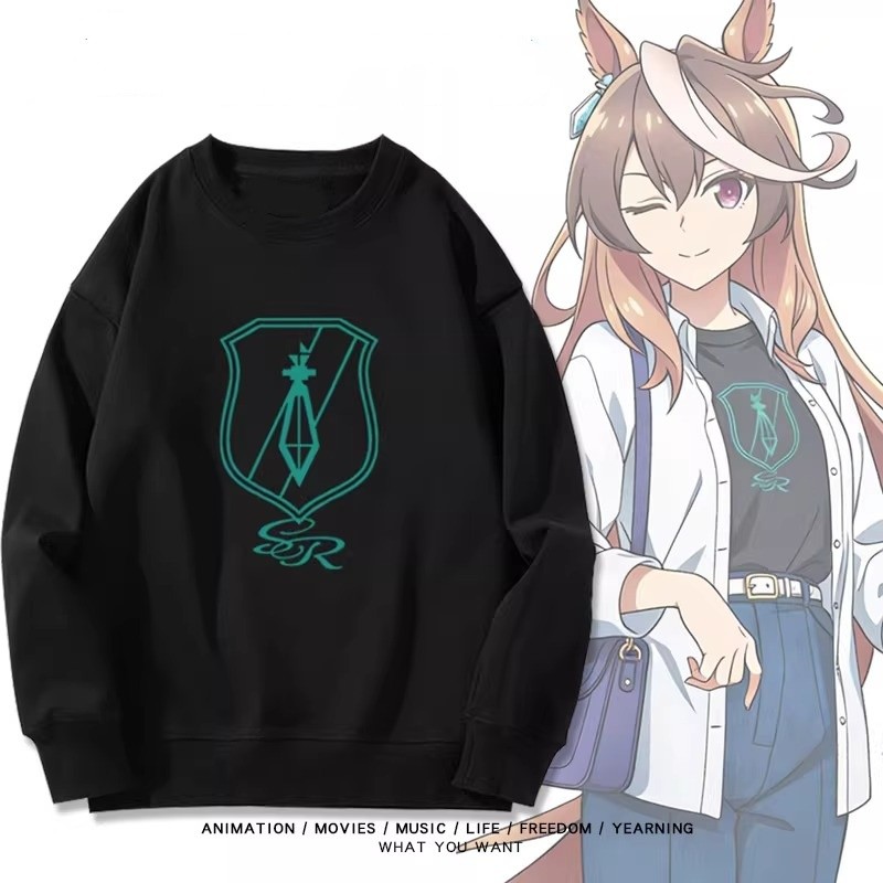 clu Symboli Cinderella Umamusume Gray Rudolf Super Creek‌ Anime Sweatshirt Long Sleeve Top ulc