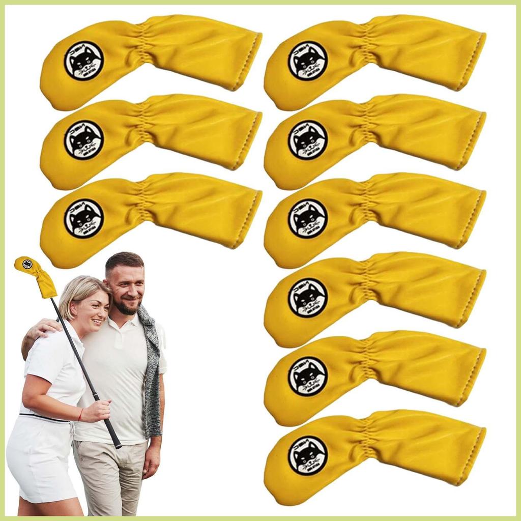 เหล็กสําหรับกอล์ฟคลับ Golf Headcovers 9X จํานวนตัวอักษรออกแบบอุปกรณ์กอล์ฟพัดลมกีฬา Club In All huebe
