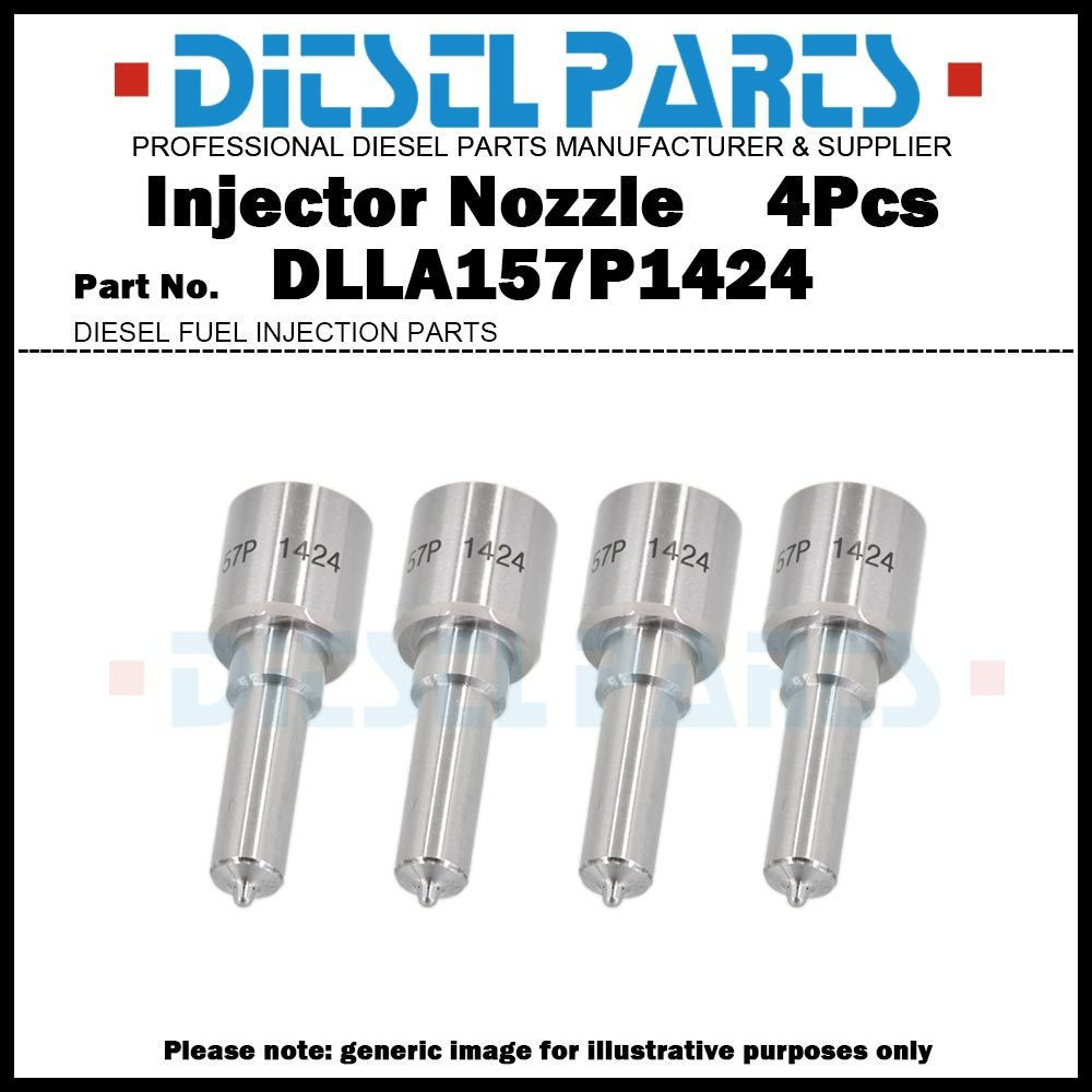 4 ชิ้นดีเซลหัวฉีดน้ํามันเชื้อเพลิงหัวฉีดเคล็ดลับ DLLA157P1424 สําหรับ Mitsubishi Fuso Canter 4.9L 4M