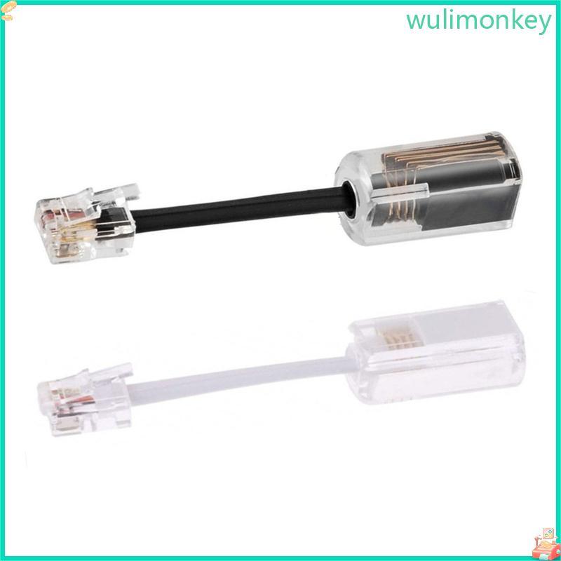 WU RJ9 4P4C อะแดปเตอร์เชื่อมต่อโทรศัพท์หญิง