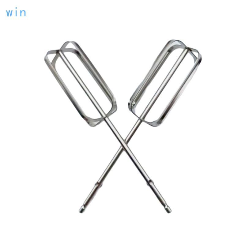 Win 2 ชิ้นไข่ Beater Multifunctional Rotary Mixer ไข่ Whisk Bake เครื่องมือไข่ Agitator สแตนเลสใช้งา