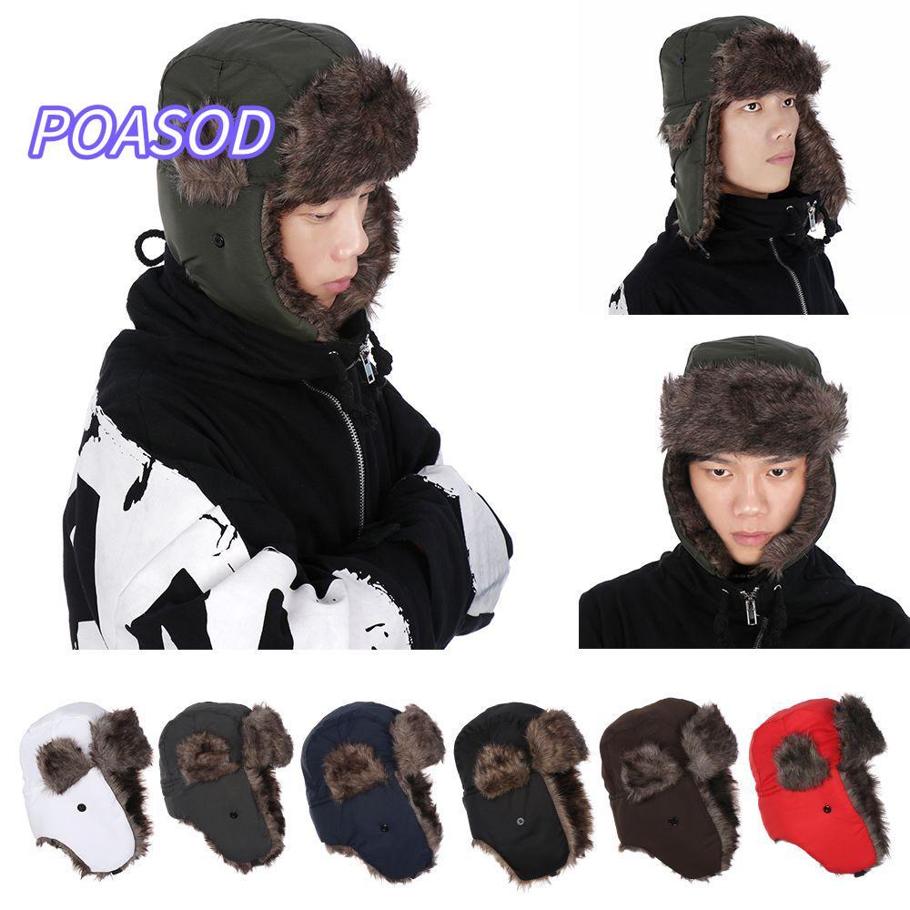 MAYSHOW Winter Cap Sports & Outdoors Aviator Trooper Hat with