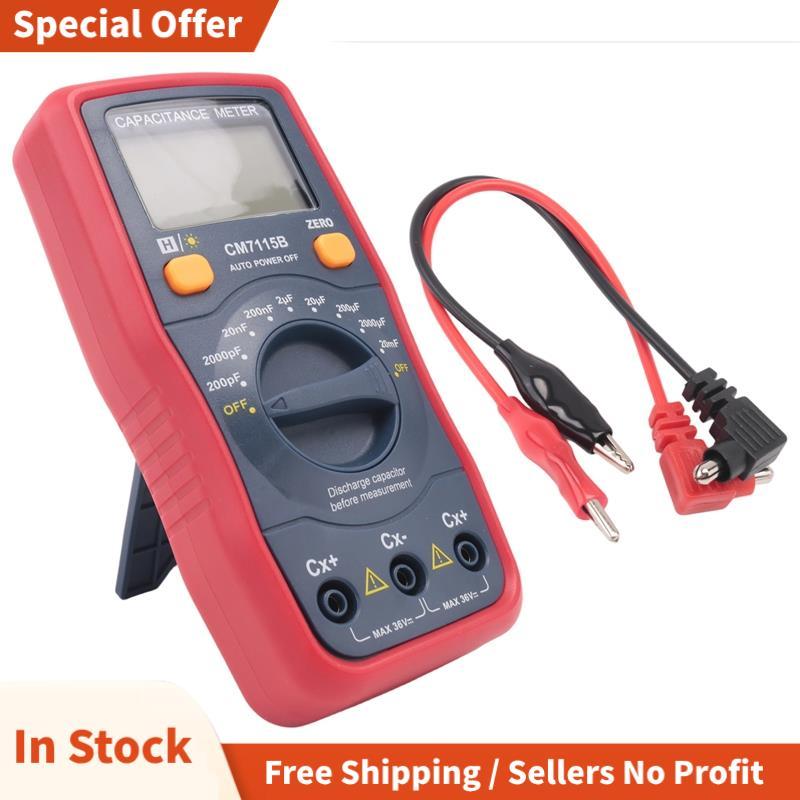 CM7115B เครื่องวัดความจุมัลติมิเตอร์แบบดิจิตอลเครื่องมือวัดจอแสดงผล LCD,CM-7115A อัพเกรด
