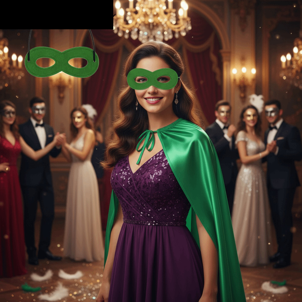 QUENTIN1AE ชุดคอสเพลย์ Cape ซุปเปอร์ฮีโร่มากับมาสก์ตา สำหรับการแต่งตัวฮาโลวีนและคอสเพลย์