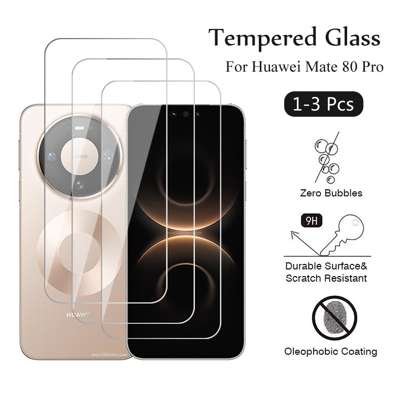 1-3 ชิ้นป้องกันหน้าจอสําหรับ Huawei Mate 80 Pro 80 Pro Max 60 Pro Plus 40e Pro 80 70 60 50E 9H กระจก