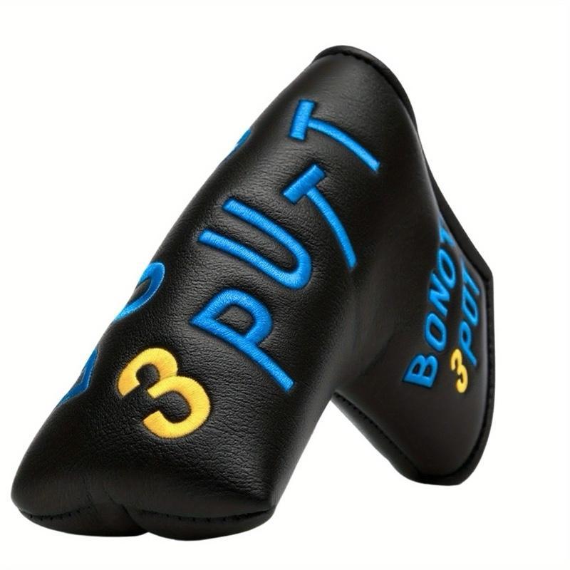 Black Do Not 3 Putt Blade Golf Head Cover Velcro Golf Club Cover