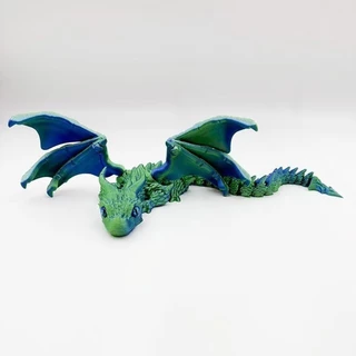 Double-Horned Dragon--3D การพิมพ์, การตกแต่งข้อต่อที่สามารถเคลื่อนย้าย, ของเล่นโมเดลสัตว์, ของขวัญของขวัญวันเกิด