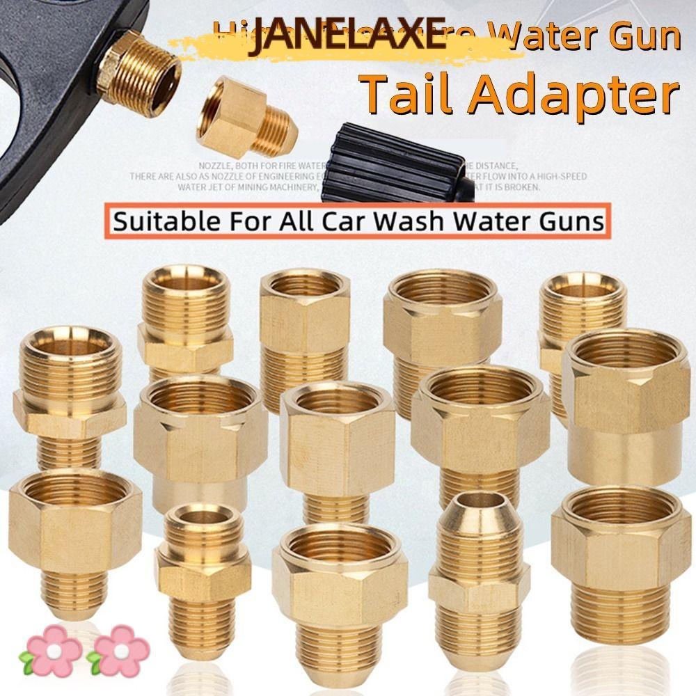 JANELAXE932JN 1 ชิ้นท่อเชื่อมต่อ, ท่อติดตั้ง 3/8 "1/4 "M14 M18 M22 ด้ายชายหญิงอะแดปเตอร์, ท่อ Barb ท