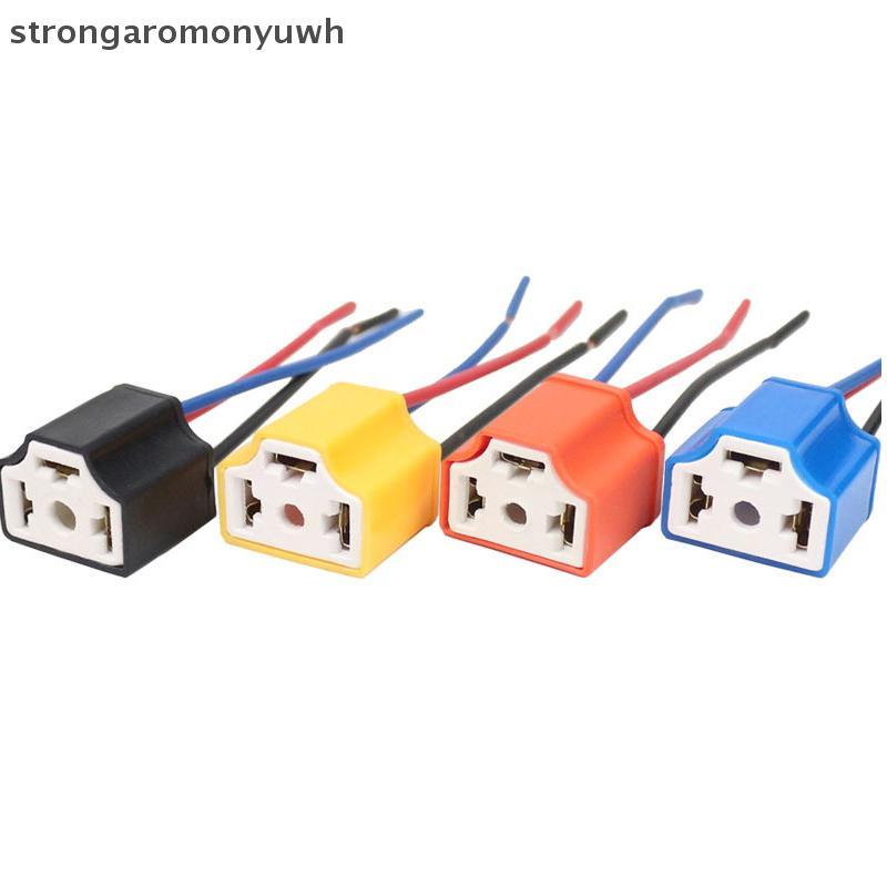 UNW คุณภาพสูง H4 สามหลุมเซรามิคสายไฟรถหลอดไฟหลอดไฟสายรัดปลั๊ก Soet ขายร้อนอัตโนมัติ H4 Connector Plu