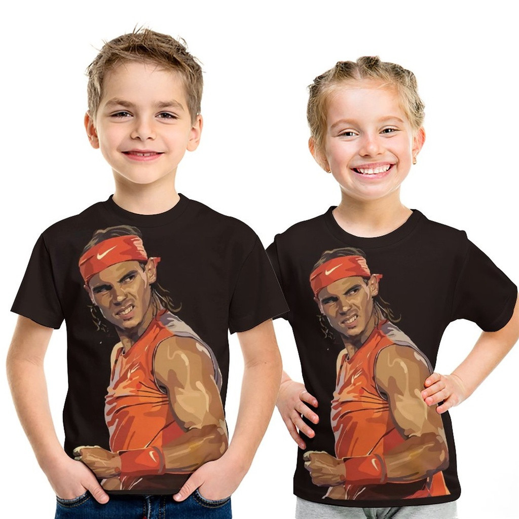 Rafa Rafael Nadal Children's Tennis Wear - 3D Print Breathable Drifit Shirt