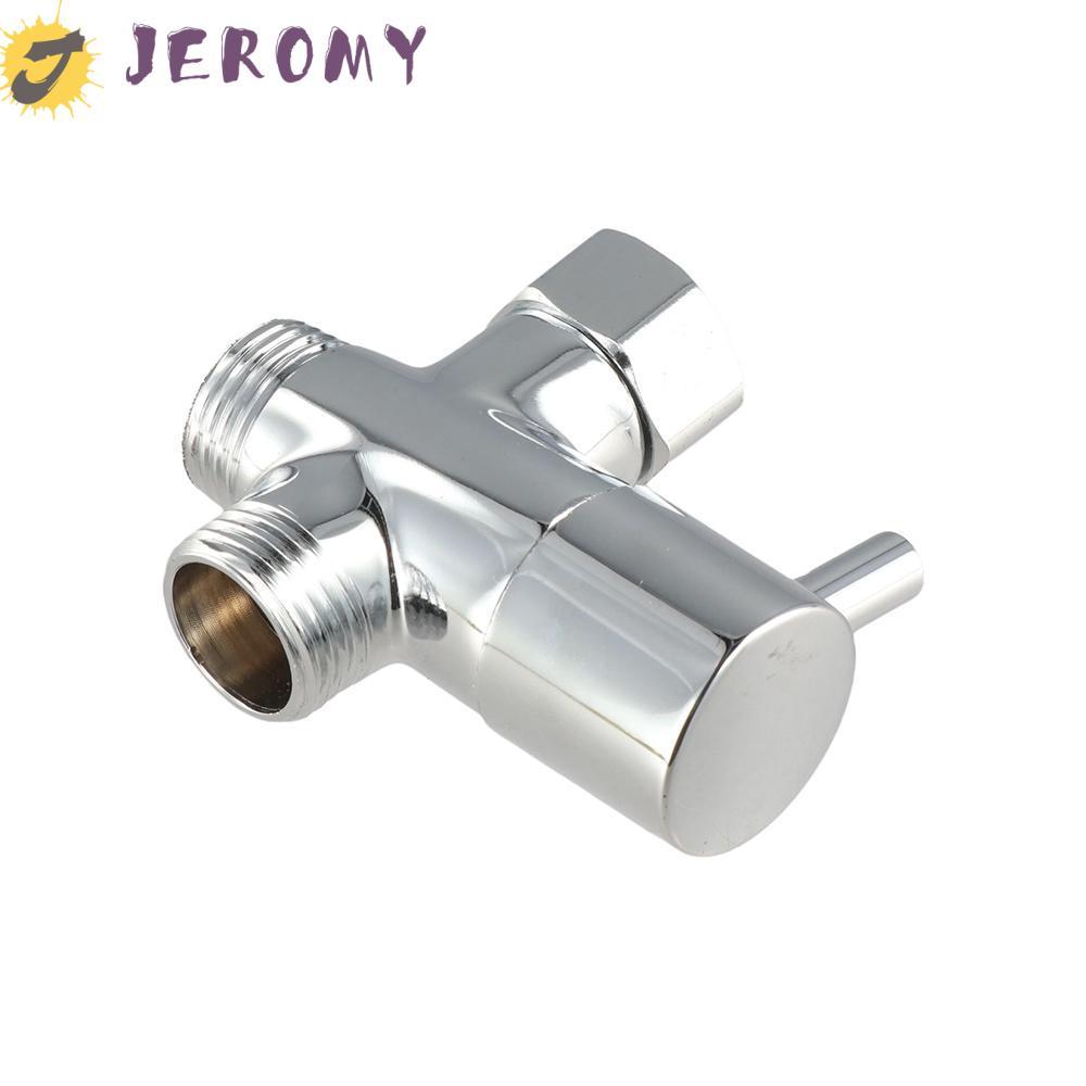 JEROMY 3 Way Shower Head Diverter Valve, T-adapter ทองเหลือง 3 Way Switch Faucet Valve, อุปกรณ์ห้องน