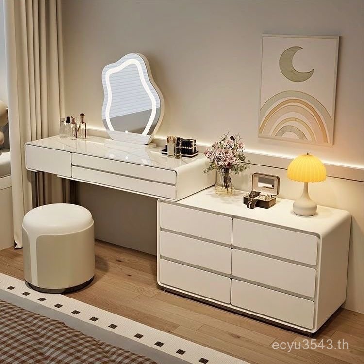 โต๊ะเครื่องแป้งจีน Nordic Net Dressing โต๊ะเครื่องแป้งสีแดงสไตล์ใหม่เจ้าหญิงครีมห้องนอนโมเดิร์น Simp