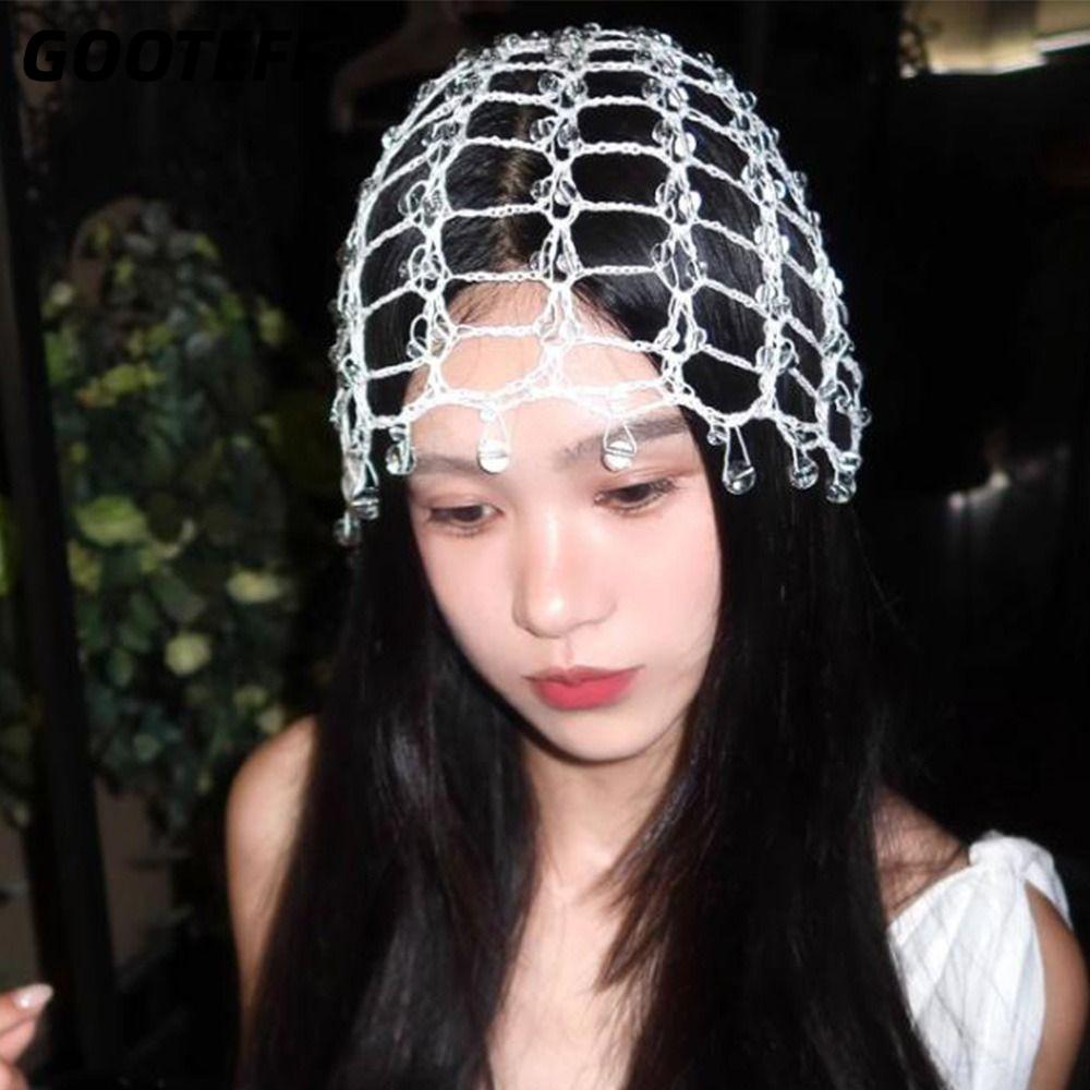 ICARAMELO หมวก pullover beanie hand-made ลดหน้าย่น สไตล์punk Y2K มัลติฟังก์ชันสำหรับผู้หญิง