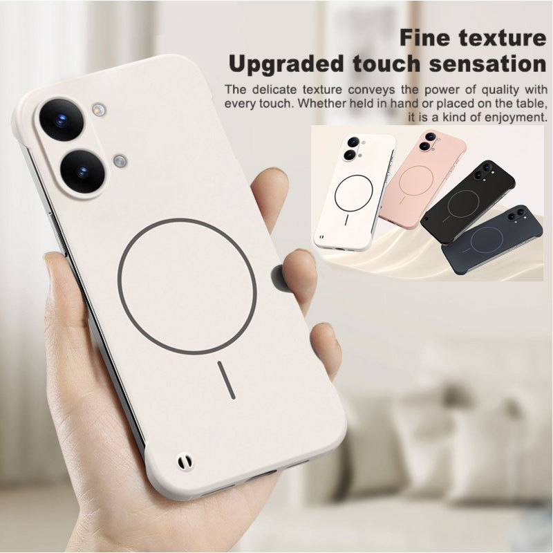 สําหรับ POCO X8 Pro Max Ultra Thin Frameless Magnetic Case สําหรับ Redmi Turbo 5 Max ไร้สายชาร์จ Hard PC Matte Shell
