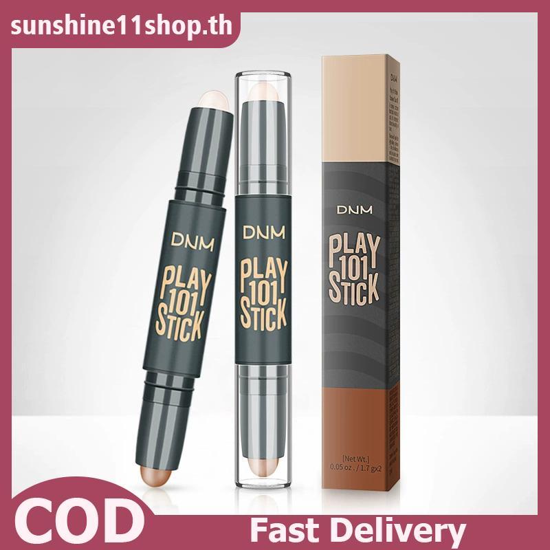 SUNSHOP แต่งหน้าสองหัว High V Face คอนซีลเลอร์ Contouring Bronzers Highs ปากกาเครื่องสําอาง 3D แต่งห