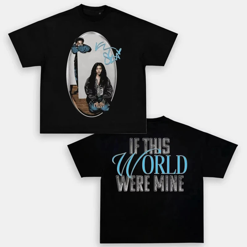 เสื้อยืดคอตตอนลายกราฟิก Y2k ของ Kendrick Sza Luther แบบยูนิเซ็กส์ คอกลม แขนสั้น รุ่นใหม่ แฟชั่นฮิปฮอ