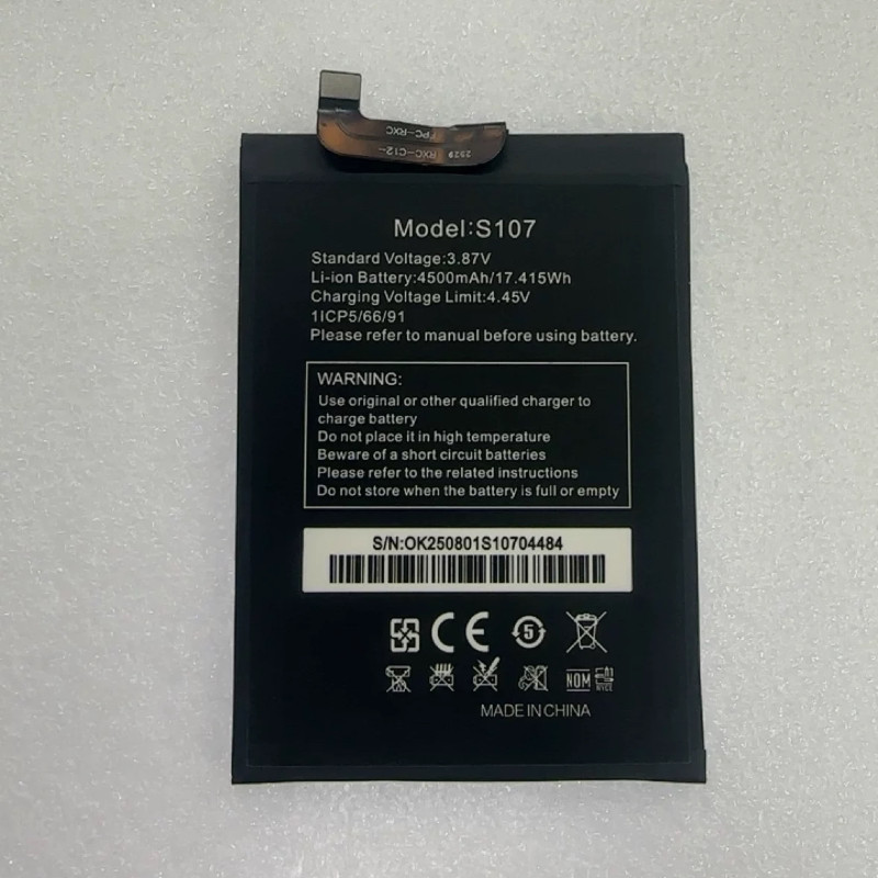 เหมาะสําหรับแบตเตอรี่โทรศัพท์มือถือ Oukitel/Oukitel S107 4500mAh