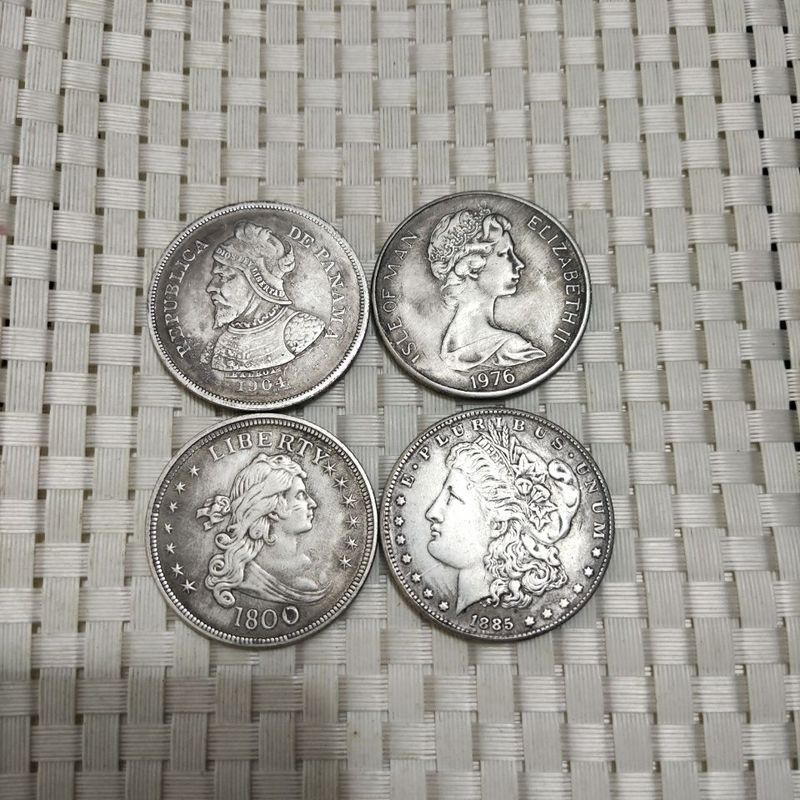 A American Silver Dollar Silver Round Copper Dollar Morgan Queen Silver Coin Moore Coin ต่างประเทศเง