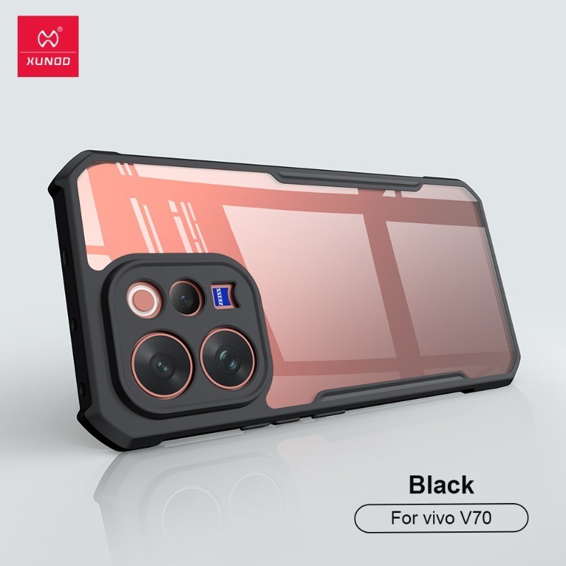 สําหรับ Vivo V70 กรณี XUNDD ถุงลมนิรภัยกันกระแทกรูปแบบเลเซอร์ PC + TPU ฝาครอบป้องกันกล้อง