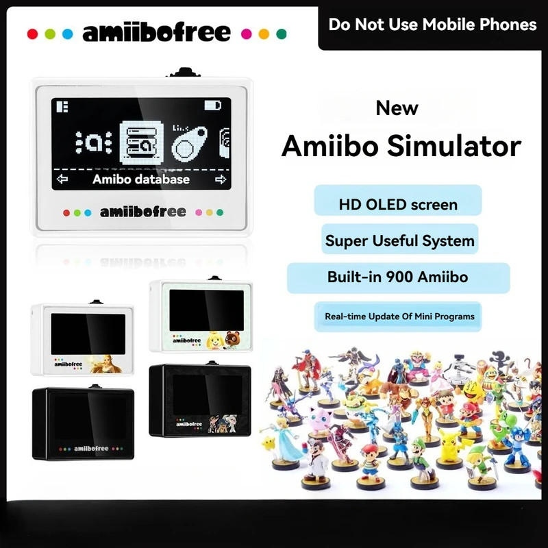 Amiibofree Emulator Simulator INFC OLED HD สไตล์พิกเซลระบบจําลองอัจฉริยะสําหรับ Nintendo Switch/Lite