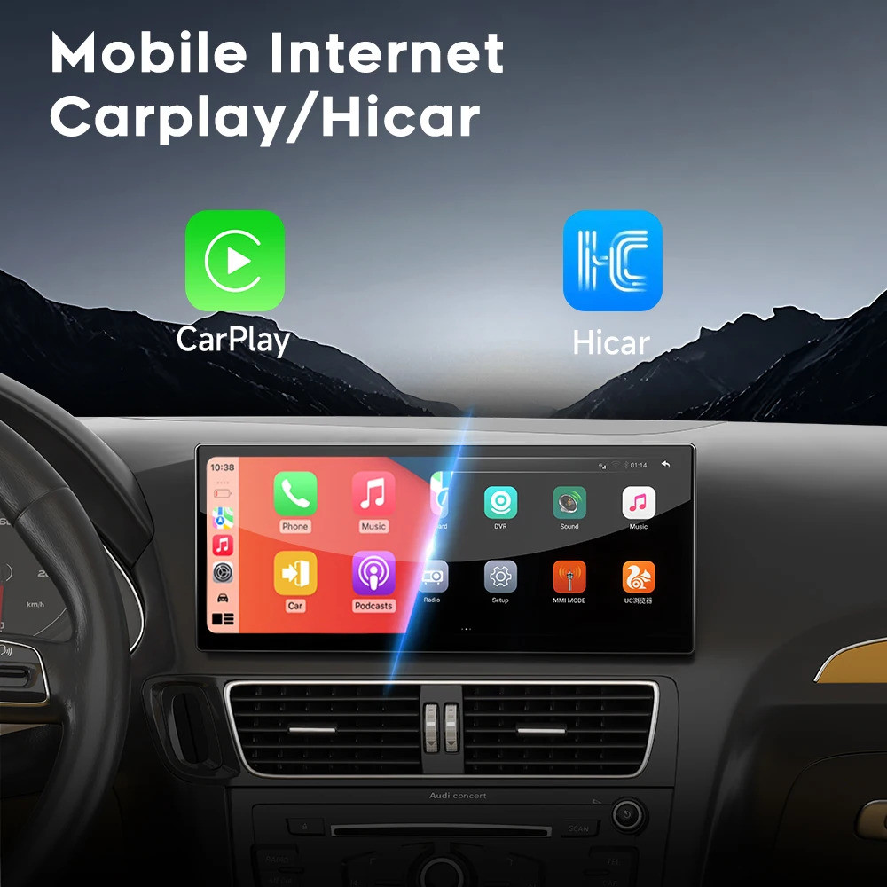 12.3 "หน้าจอIPS Android 14 มัลติมีเดียสเตอริโอนําทางGPS Dvdเครื่องเล่นวิทยุติดรถยนต์สําหรับAudi A1 A